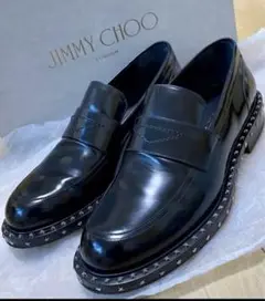 ジミーチュウ レザー スター スタッズ ローファー 41 jimmy choo