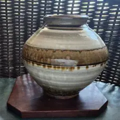 No3905出西窯　花瓶　壷　花器　陶磁器　紙箱付　島根　民藝　古美術　送料無料 No3905出西窯 花瓶 壷 花器 陶磁器 紙箱付 島根 民藝 古美術