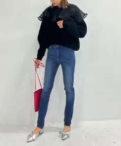 ✨未使用✨ ニューリーミー (M) スキニーデニム インディゴ ストレッチ 美脚