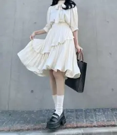 新品タグ付き　TITTY＆CO. プリーツ　ラップスカート