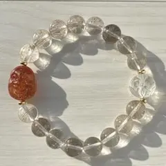 サンストーン　布袋様　ルチルクォーツ　ブレスレット