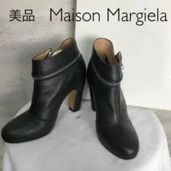 【美品】メゾンマルジェラ ショートブーツ ヒール レザー