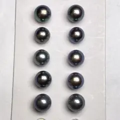 X2120 あこや真珠タヒチカラー片穴7.0-7.5mm 5ペア