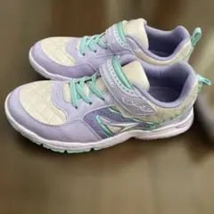 未使用 瞬足 女の子 スニーカー ラベンダー/ミント 23cm