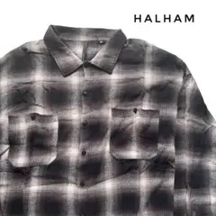 HALHAM｜ハルハム　オンブレチェックネルシャツ　ライトネル　アメカジ　古着