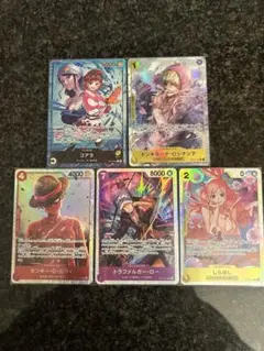 ワンピースカード　師弟の絆　Lパラ、Rパラ、SR、5枚セット