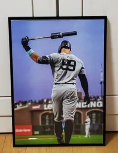 NYヤンキース アーロンジャッジMLB！A3サイズポスターフレーム付き②