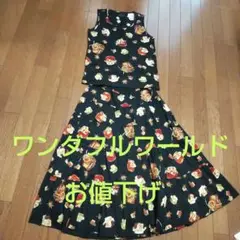 ワンダフルワールド カットソートップスとスカートセット