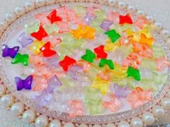 Sale॰˳ཻ̊♡カラービーズアソート॰˳ཻ̊♡バタフライ80個A
