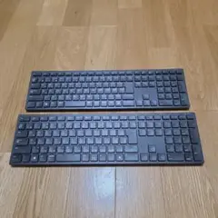 Dell ワイヤレスキーボード2個セット ブラック USB レシーバー無し