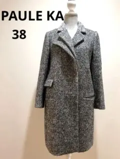 綺麗PAULE KA ツィードチェスターコート38 約180,000円