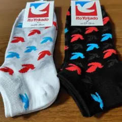 ✤新品未使用✤男女兼用イトーヨーカドー【鳩柄】くつ下〓２３㌢〜２６㌢〓２種類