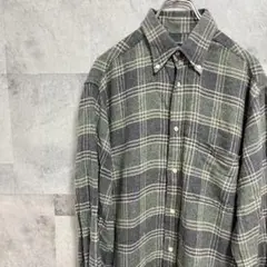 イタリア製 NEW ENGLAND 起毛コットン ネルシャツ L ボタンダウン