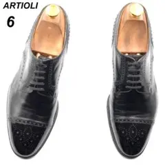 ARTIOLI アルティオリ 24cm 6 ストレートチップ 外羽根 黒