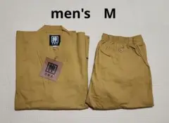 【訳アリ】新品タグ付き 職人が作った作務衣［粋］金茶色M 上下セット