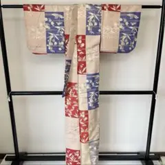 可愛い アンティーク 正絹 着物 i-2786a