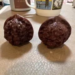 クルミ　　胡桃 くるみ2個珍稀収蔵品 美品