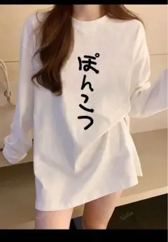 シーイン SHEIN ぽんこつプリント長袖シャツ XXL
