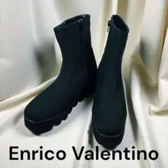 Enrico Valentino ブラックブーティ 厚底