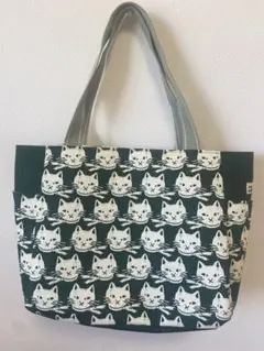 ハンドメイド 猫柄トートバッグ