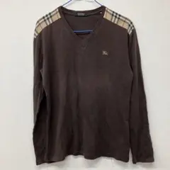burberry black label ロンT ブラウン　タ11