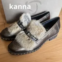 ★未使用★ kanna ビジュー付き ローファー　ファー付き　ヤマダヤ