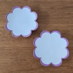 野村絵梨花 さん 花型小皿 2点セット used うつわ作家