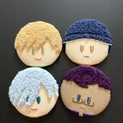 テニスの王子様　モコモコ缶バッジ　4点まとめ売り