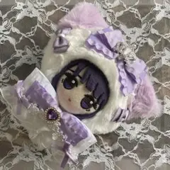 N16 ぬい服 着ぐるみ ちびぐるみ 10cm 11cm 猫 紫