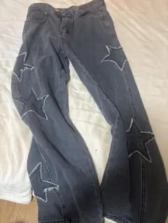 古着　メンズ　ダメージ　ジーンズ　スター　星