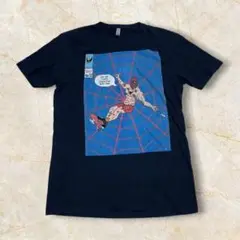 【MARVEL スパイダーマンTシャツ マスク スケボー タトゥー 変態 L】