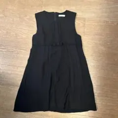 冠婚葬祭用にも使える黒いノースリーブワンピース　120