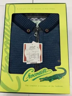Crocodile ジップアップセーター Lサイズ 青