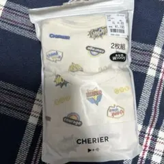 CHERIER コミック風ロゴ肌着 2枚組