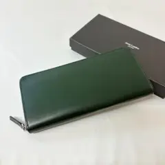 新品 doob London コードバン ラウンドファスナー 長財布 グリーン