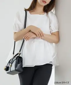 新品未使用　完売品　オーガンジーペプラムブラウス lieulien×Chika