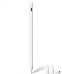 タッチペンiPad ペンシル 極細高感度スタイラスペンUSB充電式交換ペン先付き