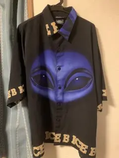 エイリアン　90s 総柄シャツ