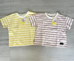 しまむら　Tシャツ　トップス　カットソー　ボーダー柄　バースデイ