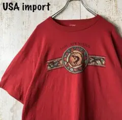 アート 芸術 スーベニア Tシャツ レッド アメリカ古着US古着