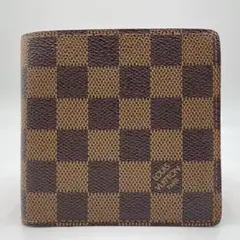 【新品同様】LOUIS VUITTON 折り財布 ダミエ マルコ ポルトフォイユ