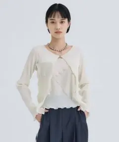 コトハヨコザワ　kotohayokozawa 2ピース　アンサンブル 別注Glitter 2piece cardigan(FREE PURPLE): kotohayokozawa