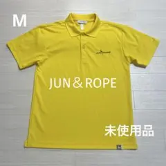 未使用品 ジュンアンドロペ メンズ ゴルフ ポロシャツ イエロー サイズM