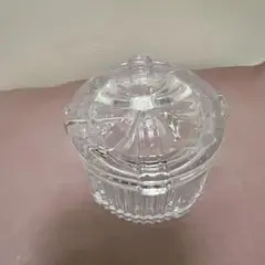 ガラス　カットガラス　シュガーポット　キャニスター　小物入れ
