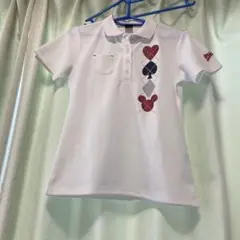 ディズニーコラボ　Mickey ハートダイヤモチーフ ポロシャツ