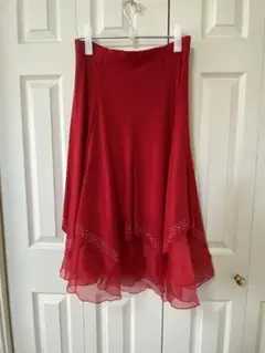 アシンメトリースカート ビジュー付き【処分セールまとめ買い割引します】