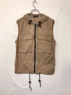 ストリート 古着 AAA リップストップ ジップアップ フーディーベスト