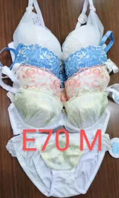 ブラジャー＆ショーツ 4組セット E70 Mサイズ
