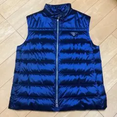 最終お値下げ。プラダ 新品ダウンベスト ネイビー