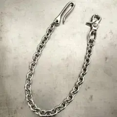 真鍮 ステンレス 丸小判 12mm ウォレットチェーン ヴィンテージ シルバー